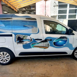 Wrapping a company car with 3M IJ280 printing film Wrapping a company car with 3M IJ280 printing film