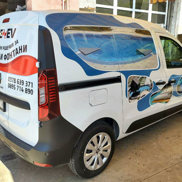 Genev Pools & SPA company car branding Genev Pools & SPA company car branding