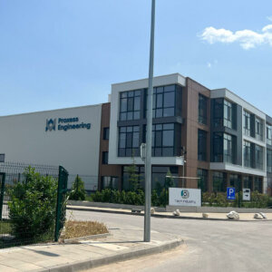 Proxess Engineering building branding with illuminated channel letters Proxess Engineering building branding with illuminated channel letters