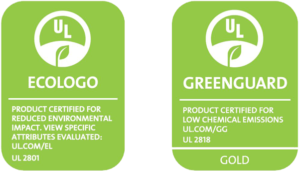 Green certificates of HP latex inks, for wide format printing