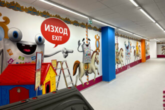 Wall film with full color printing for Jumbo