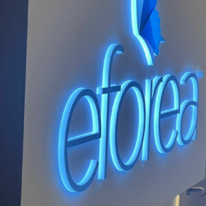 Eforea Спа релефни светещи букви
