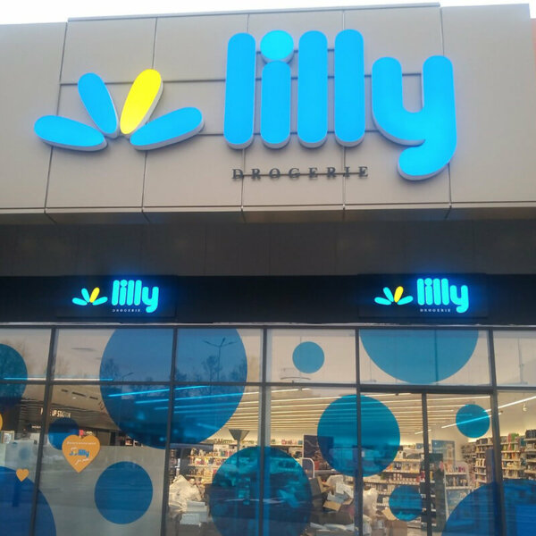 Illuminated letters and signs for the Lilly Drogerie store Illuminated letters and signs for the Lilly Drogerie store