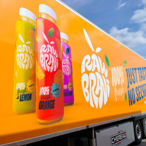 Raw Brani сокове печатна графика за камион
