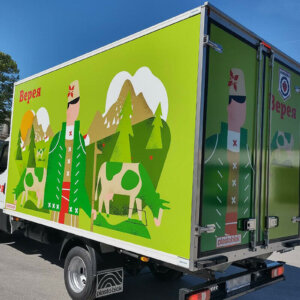 Trucks vinyl film wrapping with Vereia ad Trucks vinyl film wrapping with Vereia ad