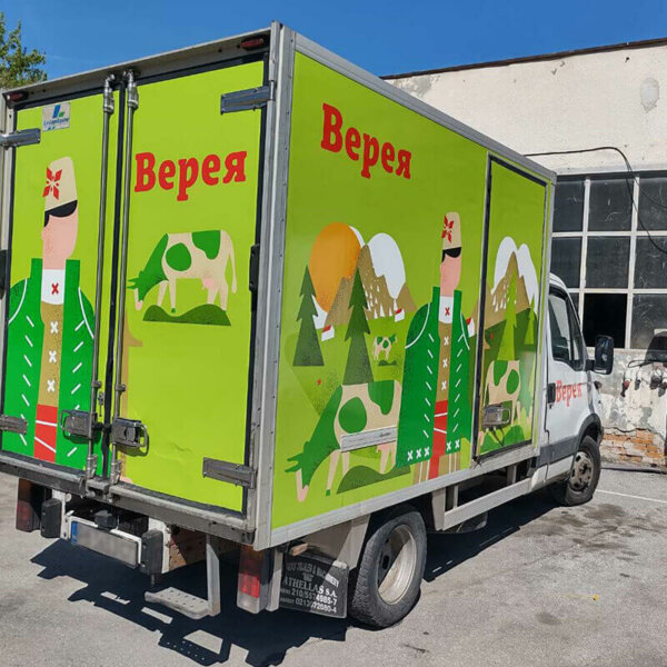 Брандиране на камион с печатна графика за Верея Брандиране на камион с печатна графика за Верея