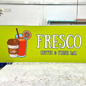 Рекламна табела за фреш бар