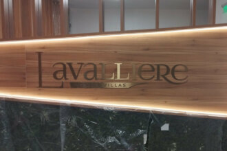 Embossed letters for Lavalliere