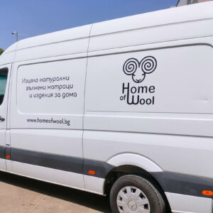 Partial vehicle wrapping for Home of Wool