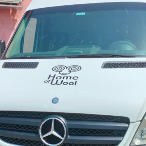 Branding of a car front for Home of Wool