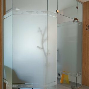 Glazed walls wrapping at Physiomed, Plovdiv Glazed walls wrapping at Physiomed, Plovdiv