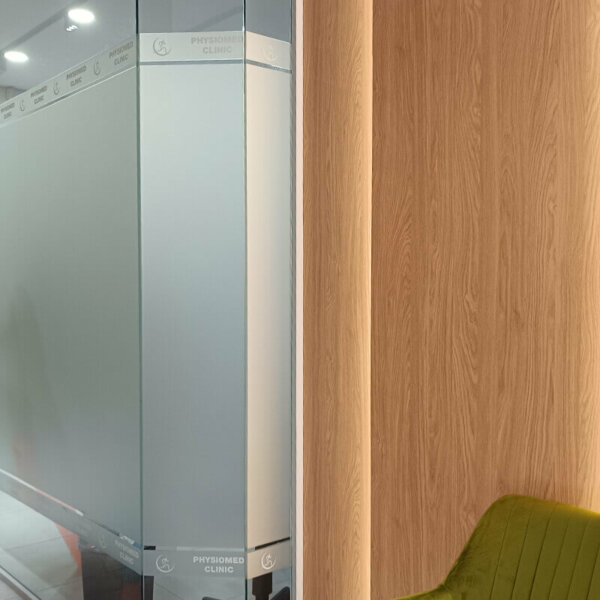 Glass wrapped with film – Physiomed, Plovdiv Glass wrapped with film - Physiomed, Plovdiv