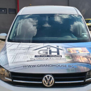 Detailed advertising graphics for an automobile Detailed advertising graphics for an automobile