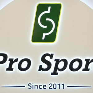 Close-up of the Pro Sport advertising sign, Sofia