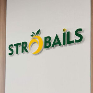 Strobails office - embossed letters