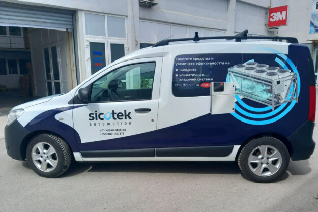 Branding of a Sicotek vehicle