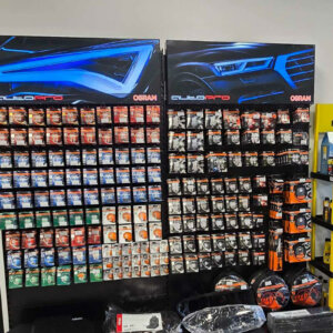 Illuminated textile sign for shelves