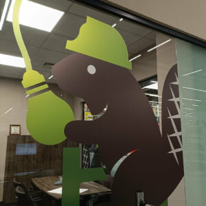 GStroy лого върху витрина GStroy лого върху витрина